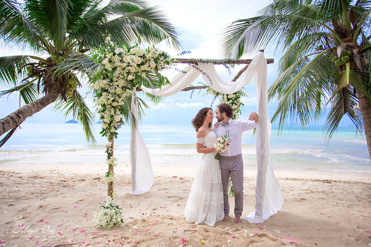 Western ceremony. Wedding on Koh Samui, Thailand