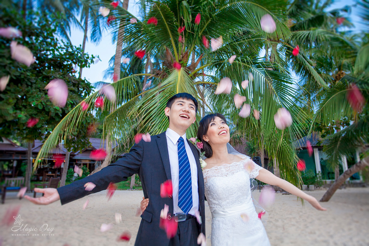 Western ceremony. Wedding on Koh Samui, Thailand