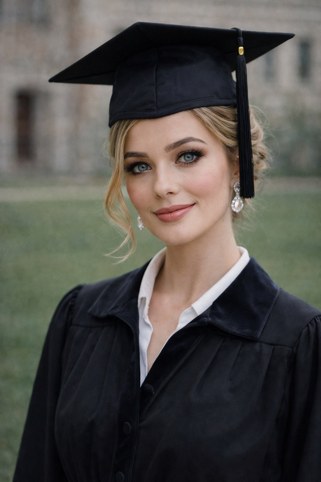 Выпускной портрет девушки студентки