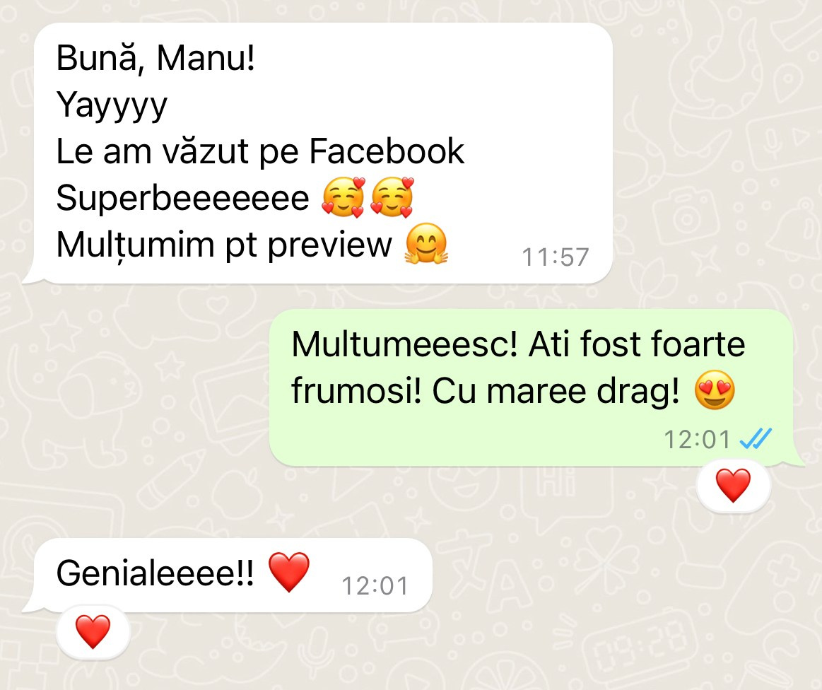 RECENZII. Fotograf nunta Bucuresti - Manu Ivanciu