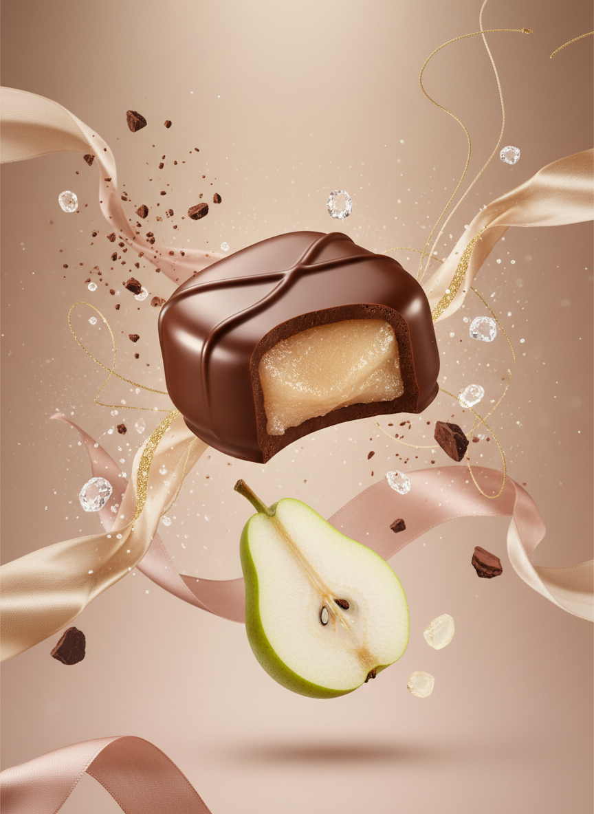 Development of a series of photo and video materials for a winter chocolate flavor collection. Digital Creator | AI Visuals | Content for Social Media