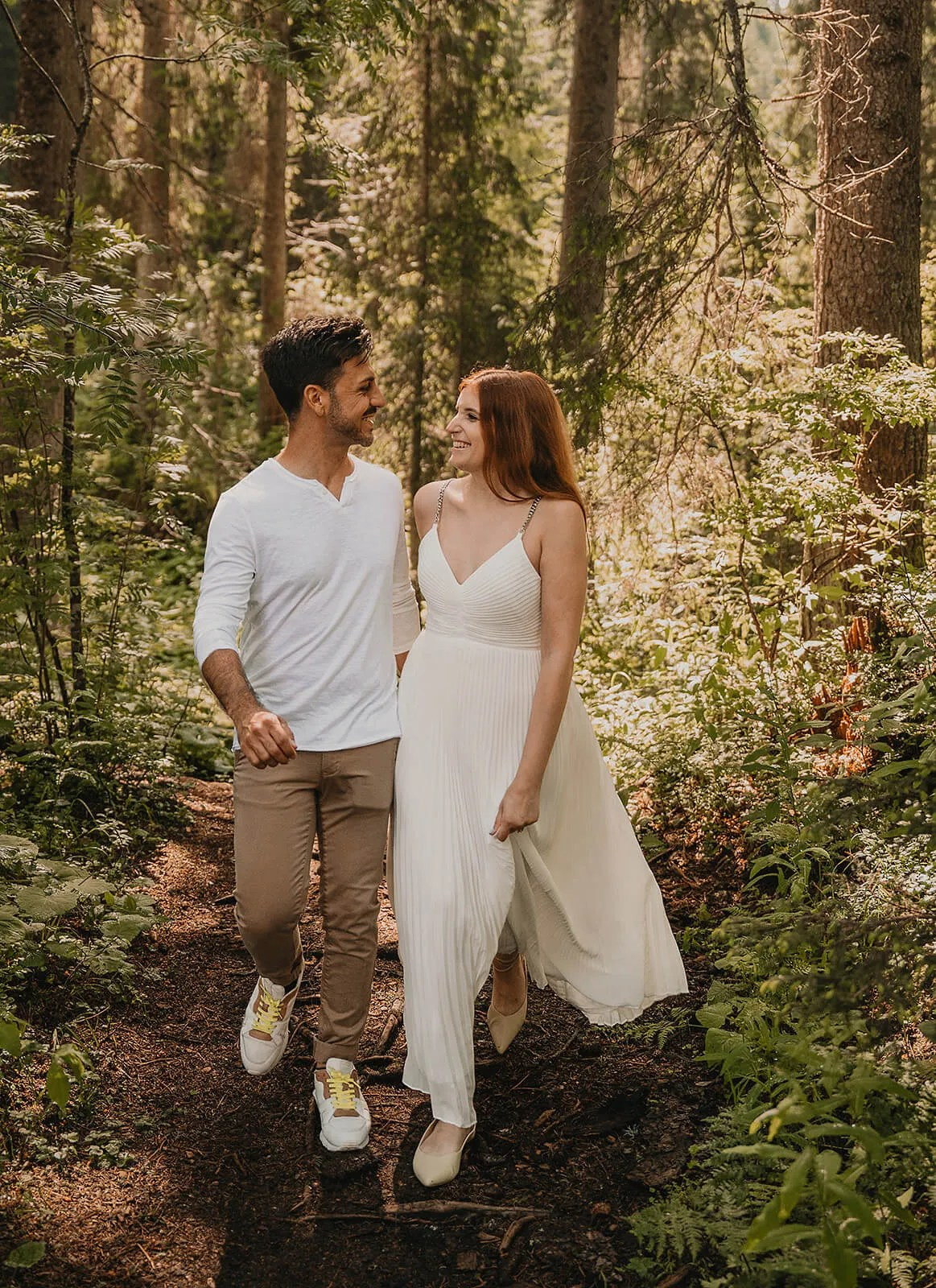 Sesión de Preboda en el Lago di Carezza, Dolomitas | El Velo Blanco. El Velo Blanco I Fotógrafos de Bodas