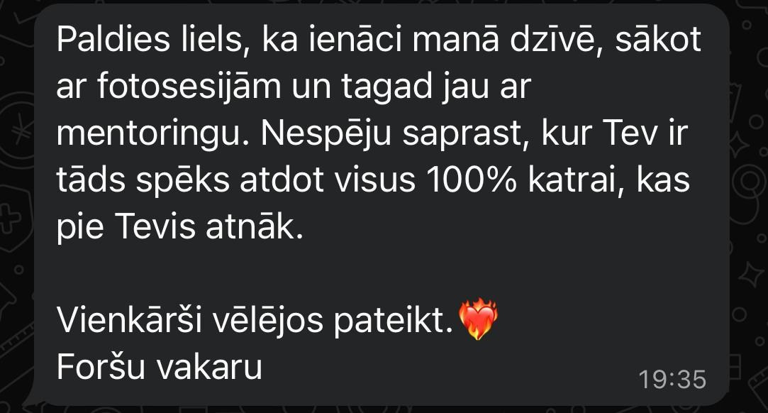 SIEVIEŠU MENTORINGS. Sieviešu fotogrāfe Nadja Kraukle