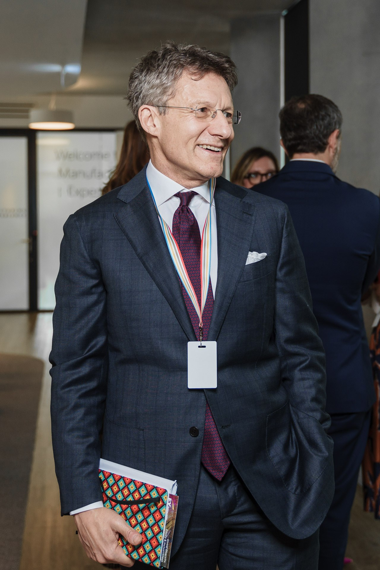 Executive portrait photographed during a corporate event in Milan