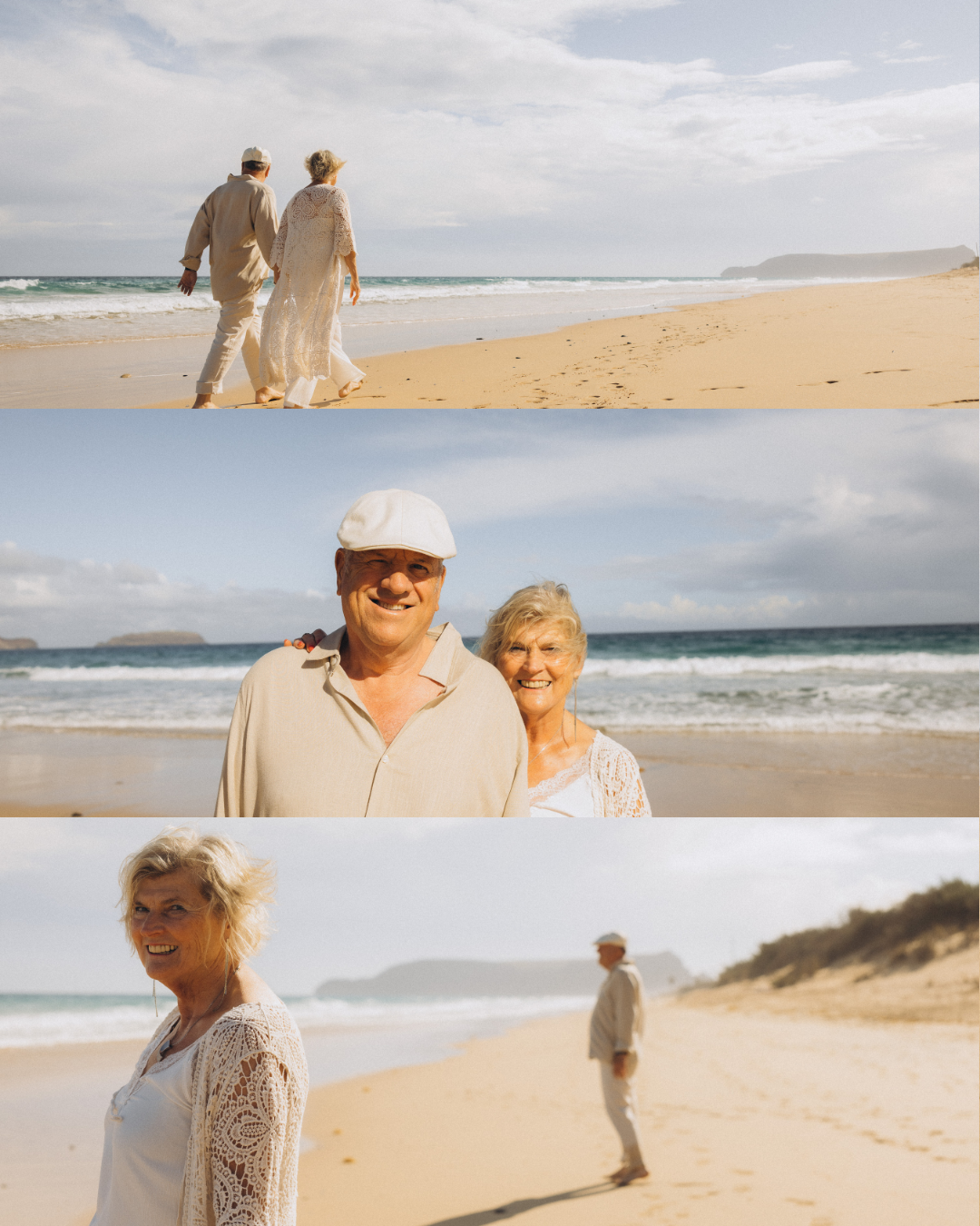 Photo session of a couple aged 70+
