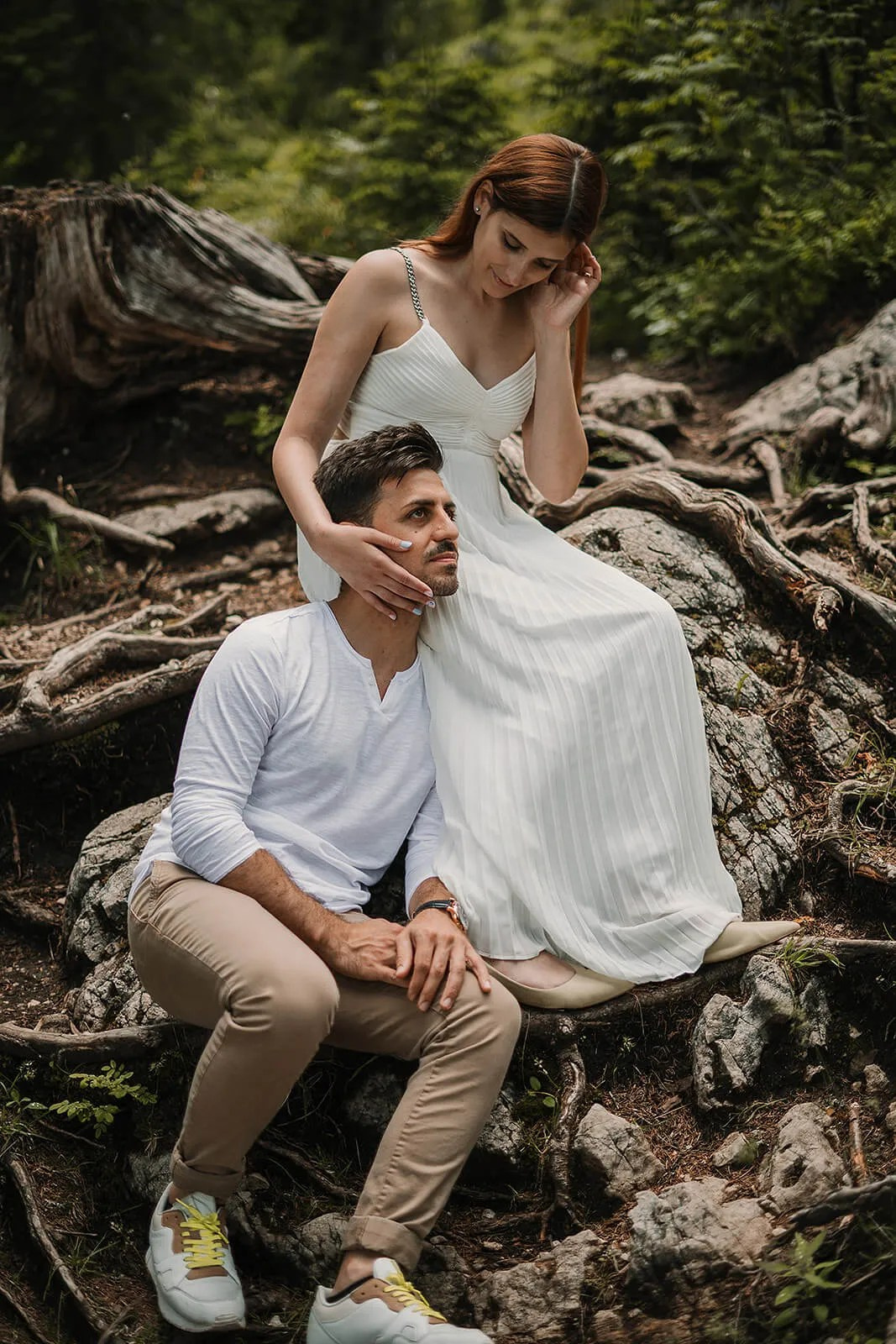 Sesión de Preboda en el Lago di Carezza, Dolomitas | El Velo Blanco. El Velo Blanco I Fotógrafos de Bodas