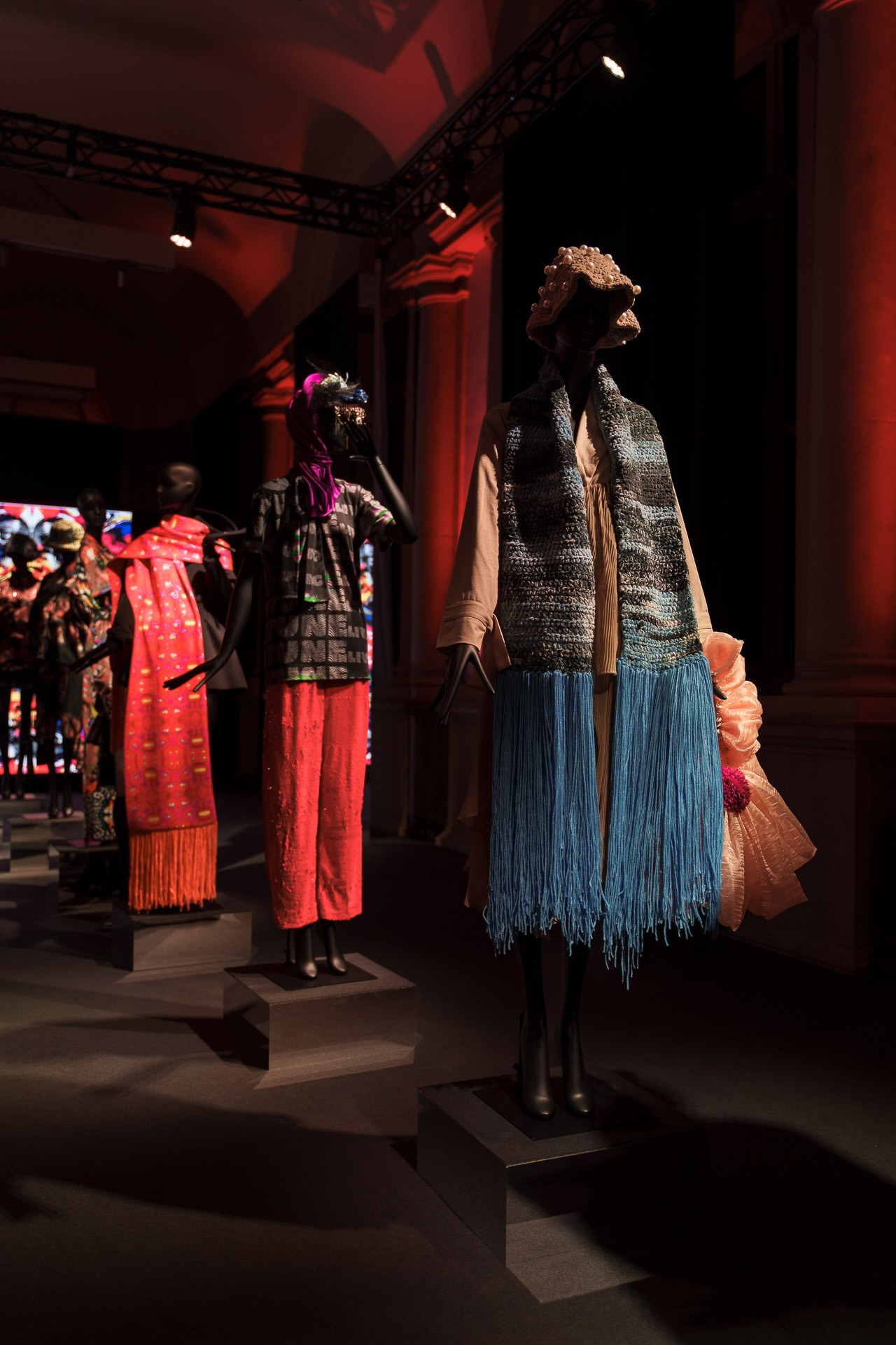 Fashion exhibition coverage in Milan, documenting brand details and presentation for a corporate client