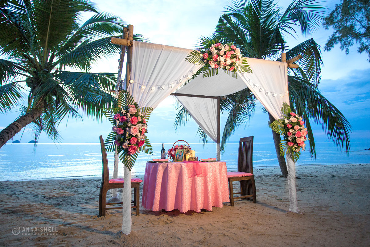 Add Dinner on the beach. Wedding on Koh Samui, Thailand
