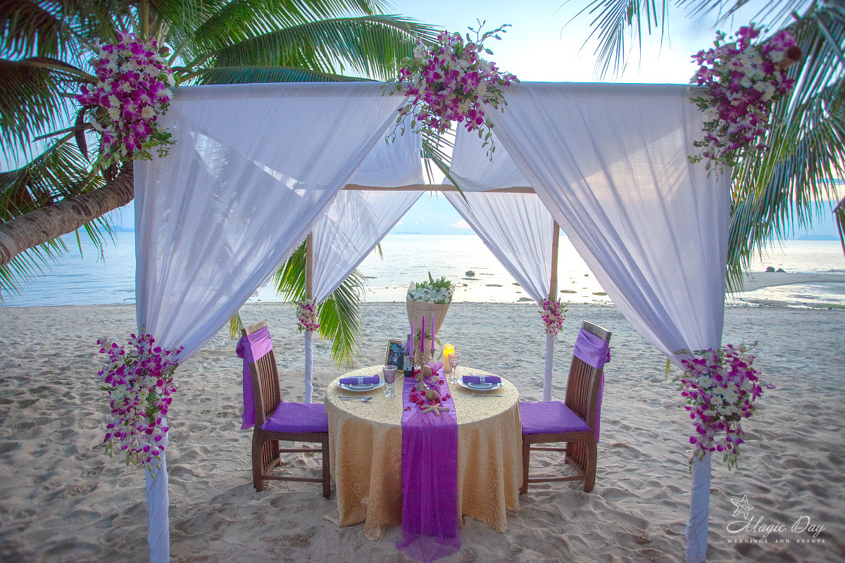 Add Dinner on the beach. Wedding on Koh Samui, Thailand