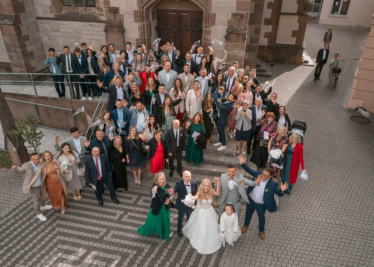 Kirchliche Hochzeit Karlsruhe | Rosi & Marco – Hochzeitsvideo & Fotos