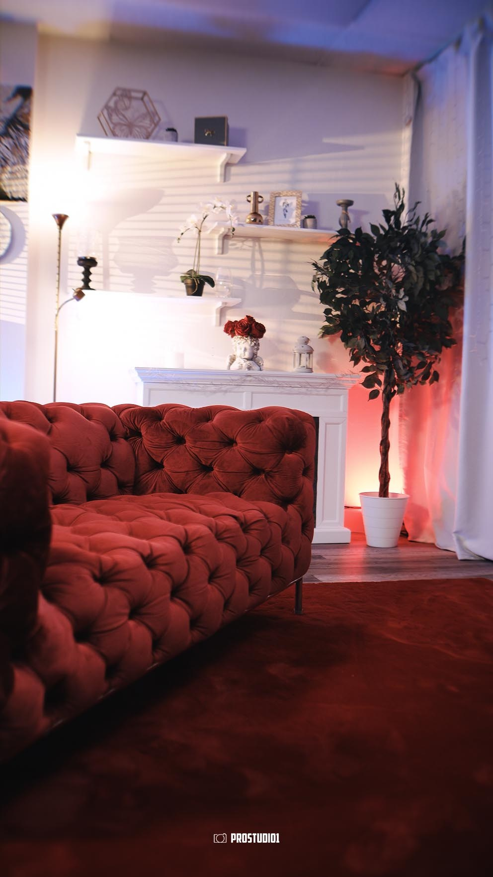 Video & Photo Studio with Black & White Zones | Zone 2. Podcast & Photo Studio in Hollywood, FL | ProStudio1 LLC