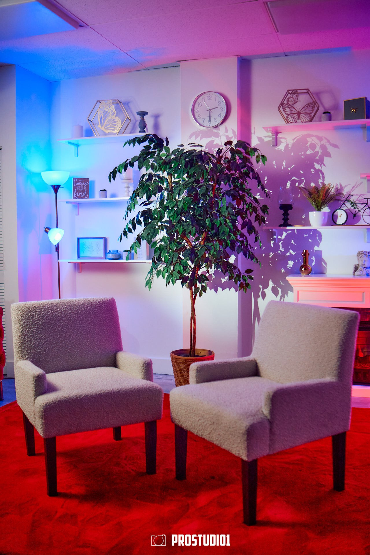 Video & Photo Studio with Black & White Zones | Zone 2. Podcast & Photo Studio in Hollywood, FL | ProStudio1 LLC