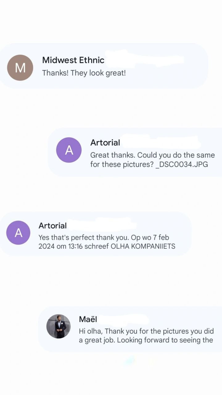 Reviews from clients who are satisfied with the retouching