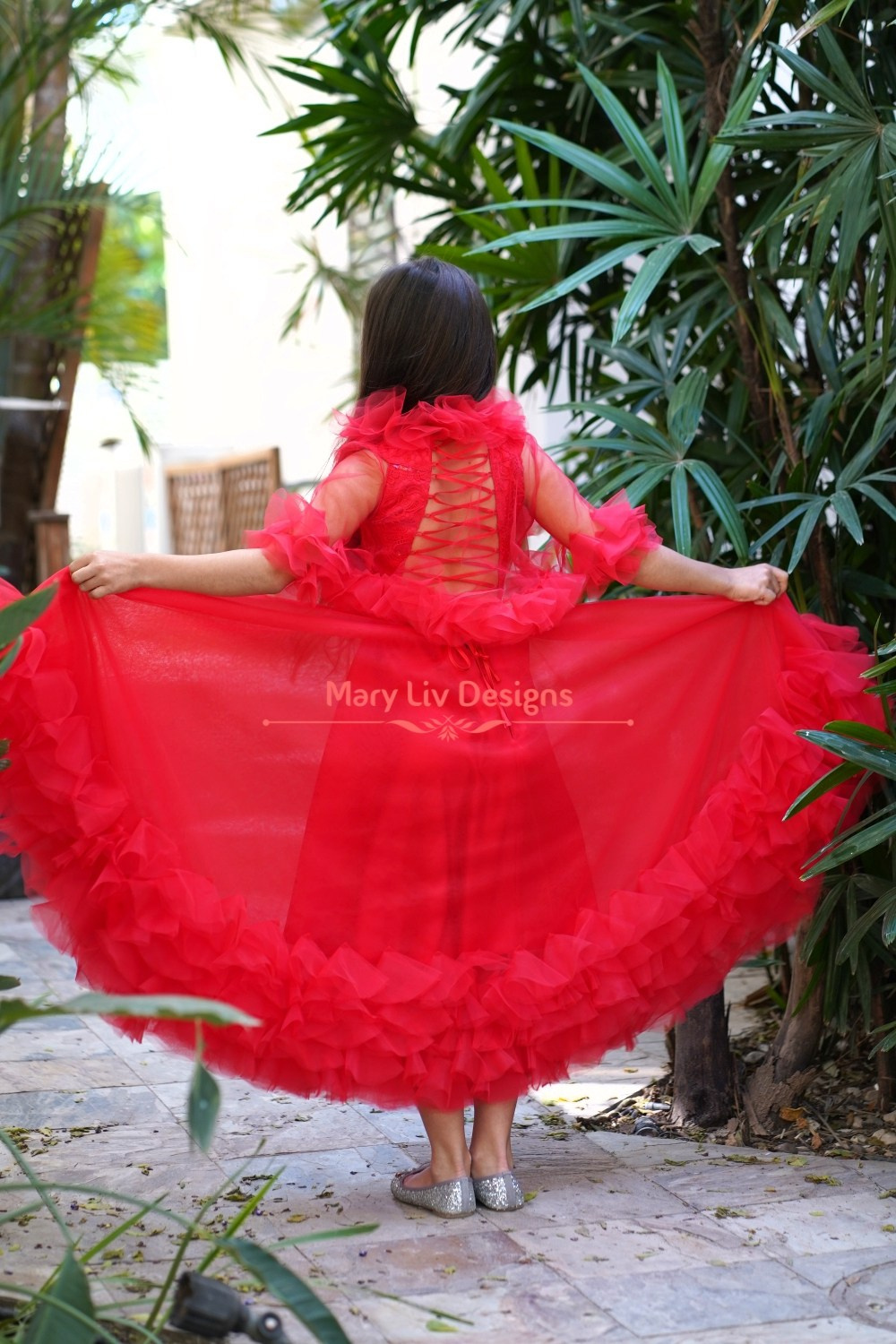 שמלה " Flamingo ". מרי ליב, מעצבת שמלות בתפירה אישית