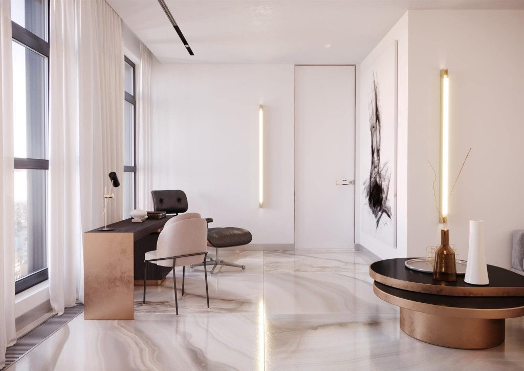 CONTEMPORARY PENTHOUSE. Дизайн интерьера и 3D-визуализация | AB Design Buro