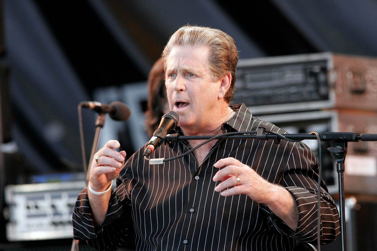 Brian Wilson performs on stage during the Live 8 Concert in Berlin.