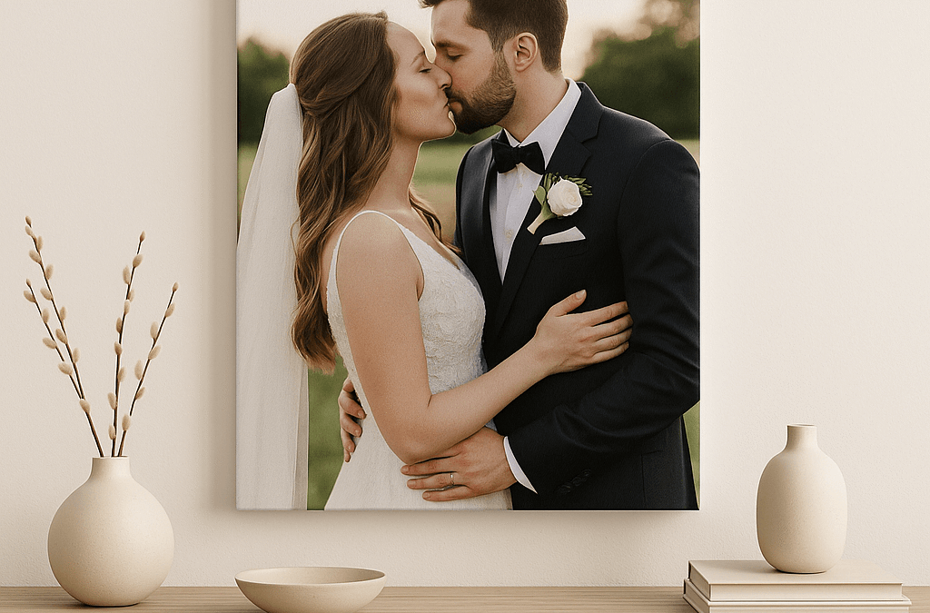 Cum se realizează un tablou canvas pentru nuntă. Alex Pricope — Fotograf de familie & evenimente in Onești & Bacău