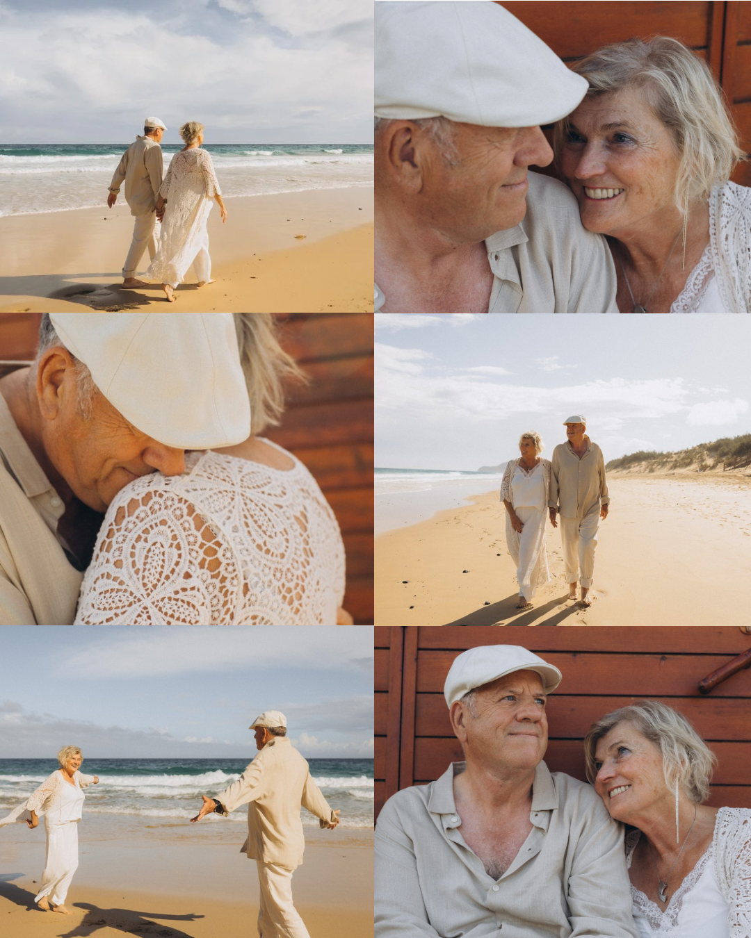 Photo session of a couple aged 70+