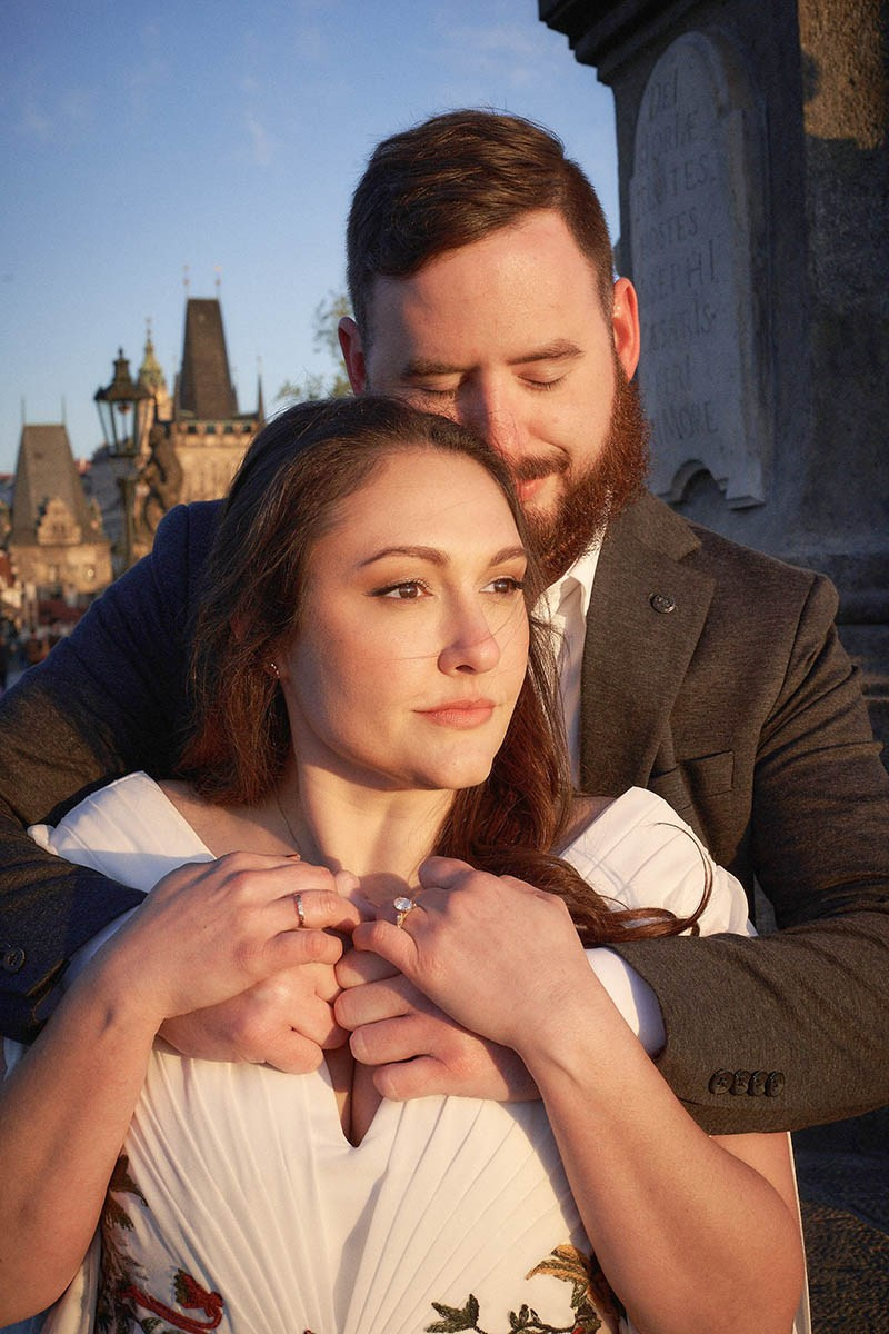 Pre-Dawn Sunrise Engagement Session in Prague