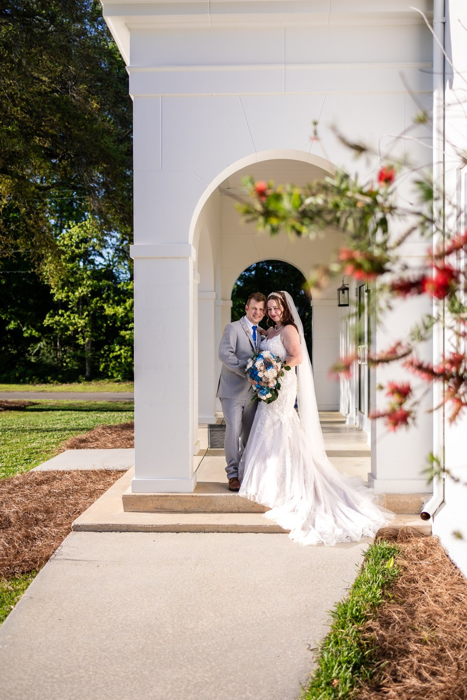 Bryan and Jessica at The Coastal Community Church in Charleston South Carolina. Wedding and portrait photography in Greenville SC