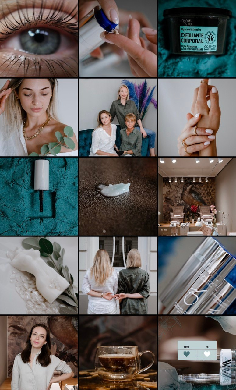 визуал прага фотограф видеограф салон красоты чехия контент стратегия косметика магазин