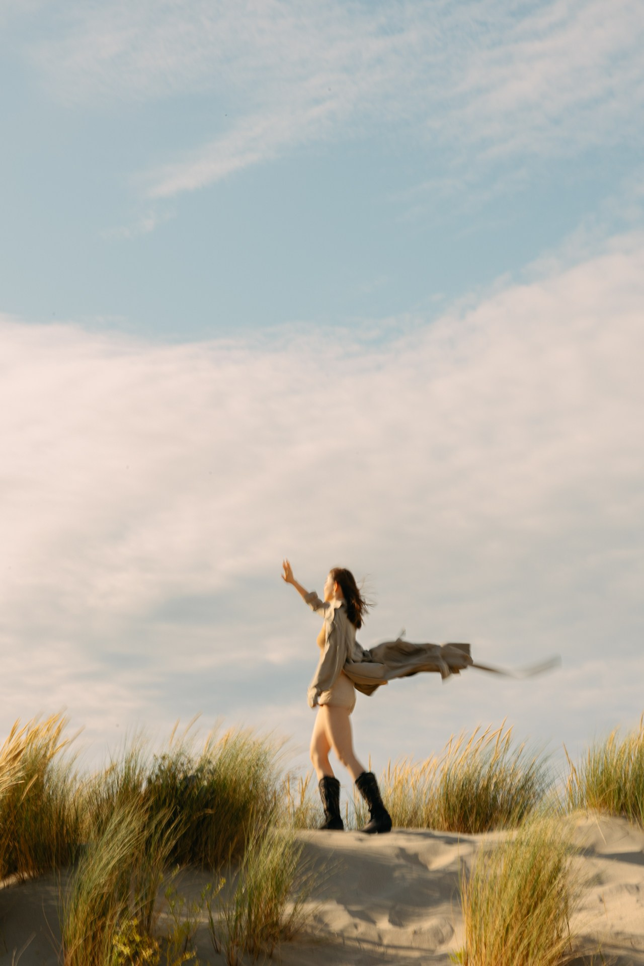 In the Dunes — Portrait Photoshoot on the Dutch Coast. Romantic & Soulful Photography by Natalia Olhova in Rotterdam
