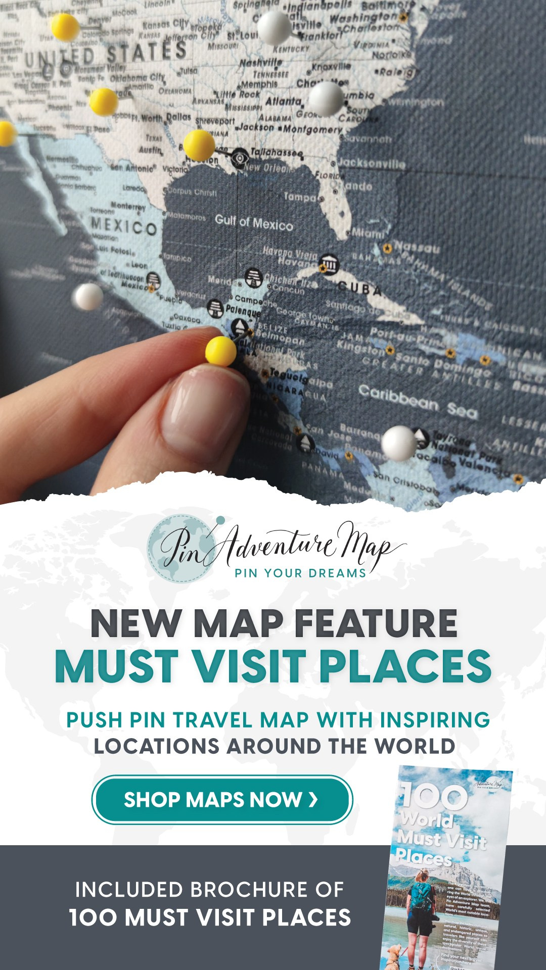 Ad Campaign for new Pin Adventure Map product launching. ContentLab — visual content for your business