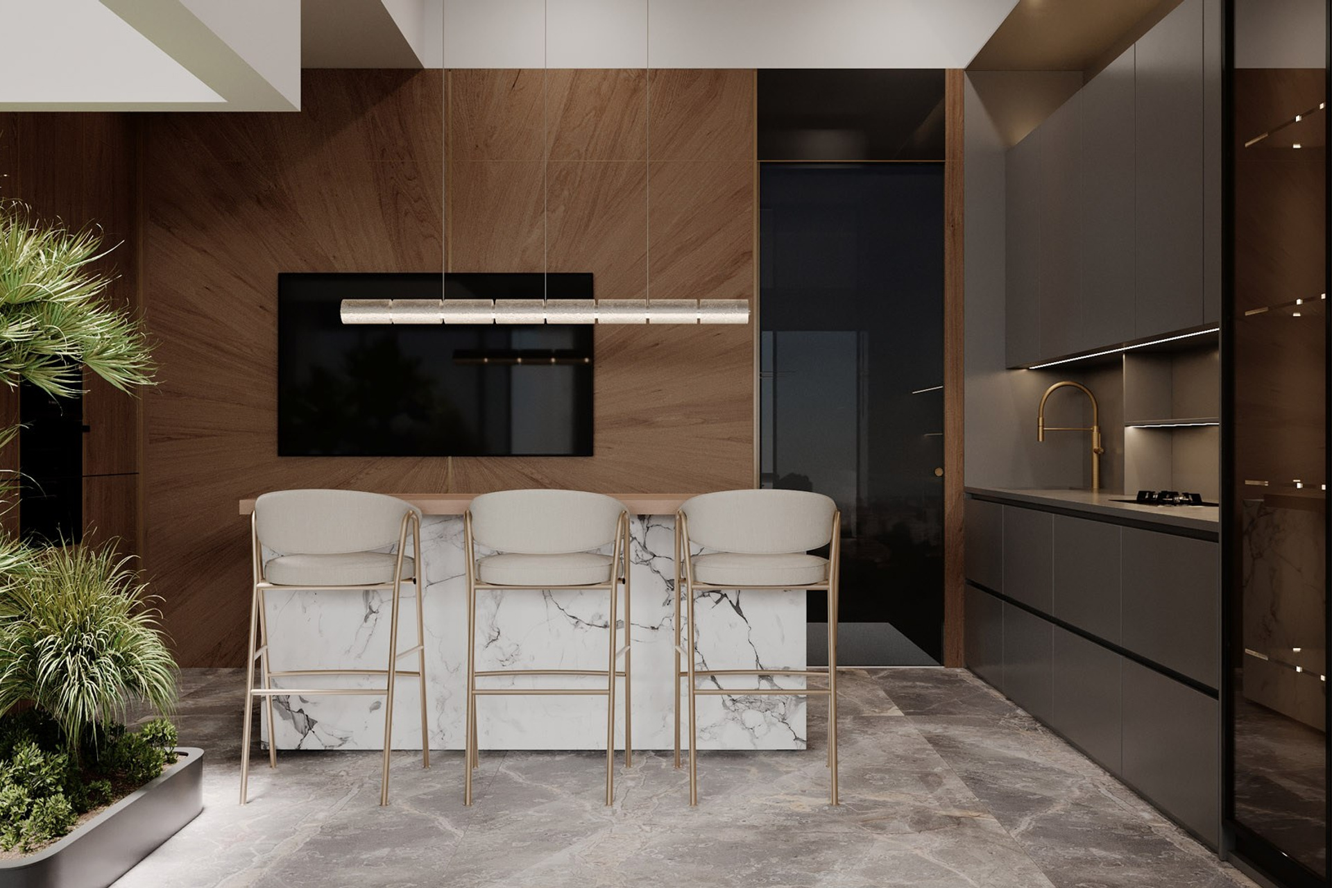 APARTMENT IN DHELI. Дизайн интерьера и 3D-визуализация | AB Design Buro