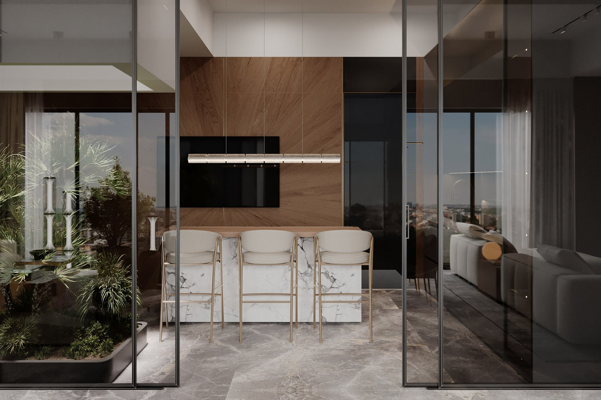 APARTMENT IN DHELI. Дизайн интерьера и 3D-визуализация | AB Design Buro