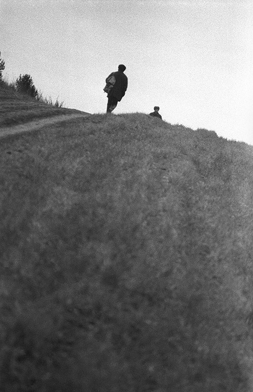 From village to village, near Lake Seliger, Ostashkovsky district, Tver region, Russian SFSR. October 1979