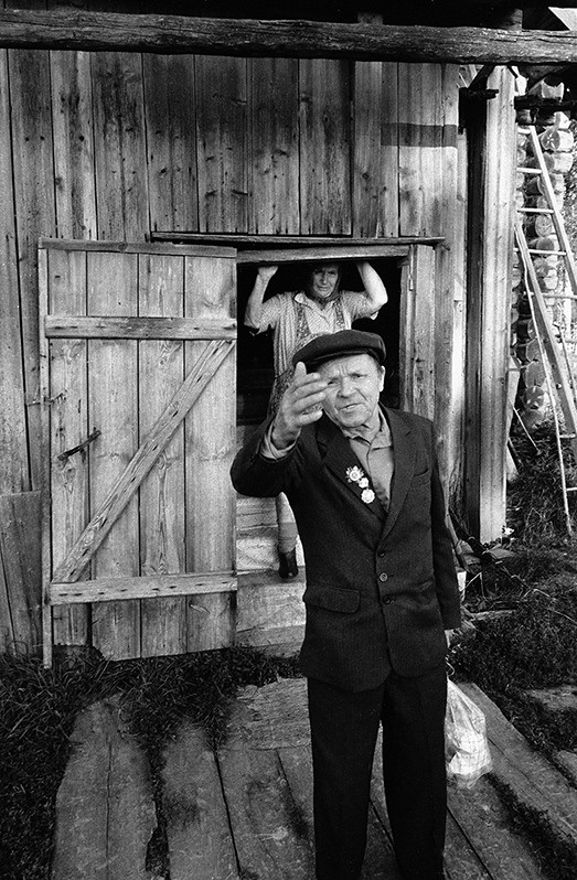 Husband and wife Kukushkins, Goltsovo village, Kostroma region, Russian SFSR. August 1988