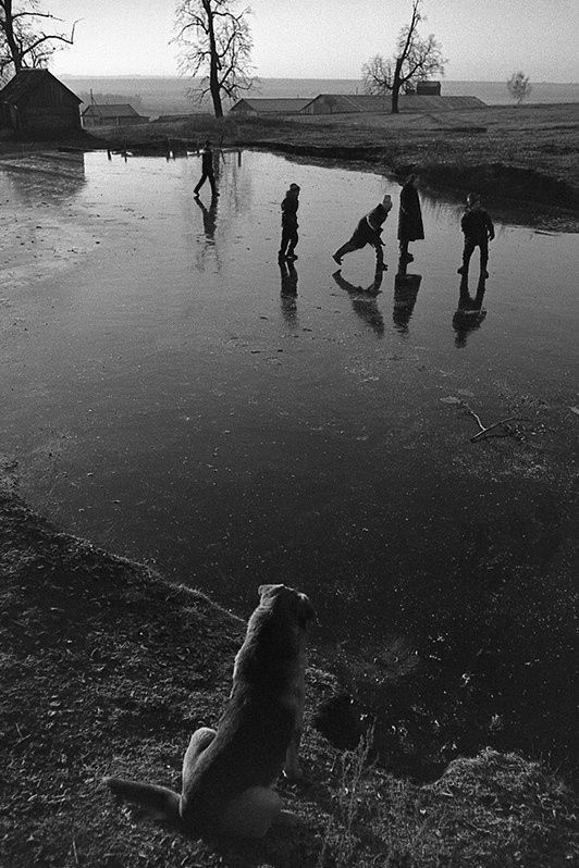 Замёрзший пруд, деревня Паново, Зеленодольский район, Татарстан, Россия. 1995