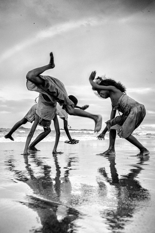 Pirouettes on the beach, Vatomandry, Atsinanana region, Toamasina province, Republic of Madagascar. 2013