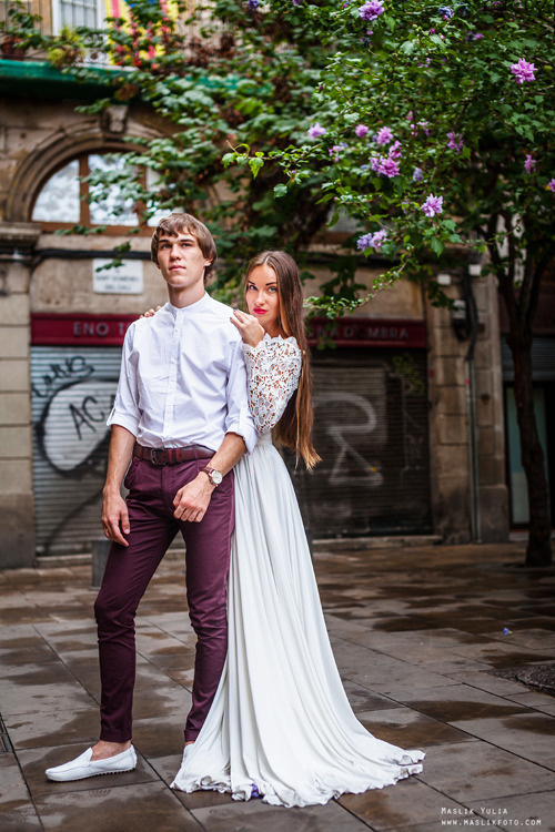 Stylowa sesja ślubna - Barcelona. Fotograf w Barcelonie Hiszpanii Maslik Yulia