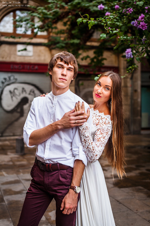 Stylowa sesja ślubna - Barcelona. Fotograf w Barcelonie Hiszpanii Maslik Yulia