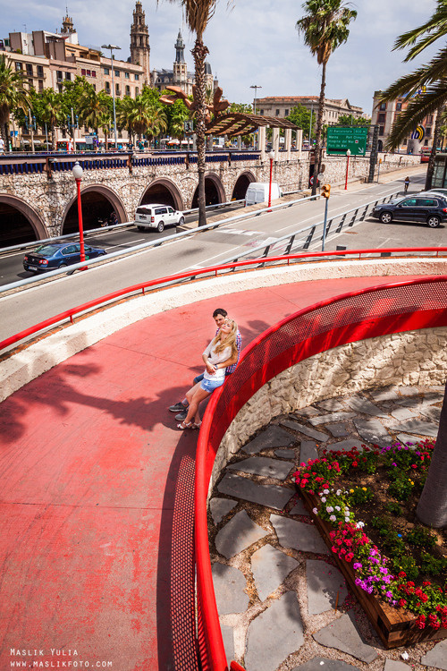 Romántica sesión de fotos en Barcelona. Fotógrafo en Barcelona  Maslik Yulia