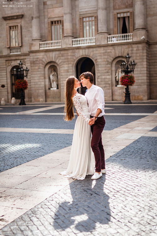 Stylowa sesja ślubna - Barcelona. Fotograf w Barcelonie Hiszpanii Maslik Yulia