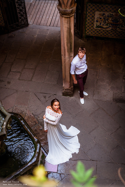Stylowa sesja ślubna - Barcelona. Fotograf w Barcelonie Hiszpanii Maslik Yulia