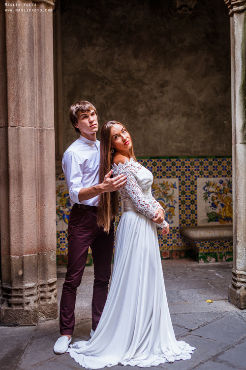 Stylowa sesja ślubna - Barcelona. Fotograf w Barcelonie Hiszpanii Maslik Yulia