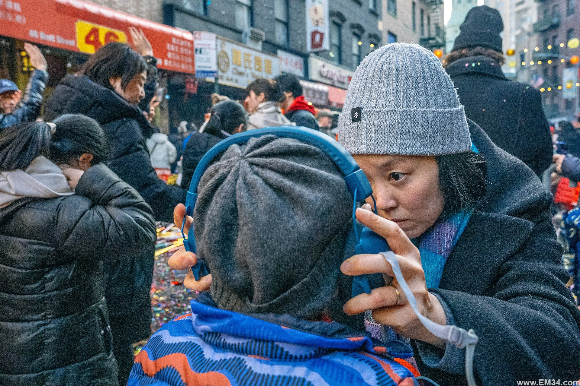 Lunar New Year Chinatown Street Photography — Chaotic NYC Festival Captured in One Hour of Firecrackers, Color & Energy. Emin Kuliyev — Award-Winning Wedding Photojournalist NYC & USA | Best Wedding Photographer Known for Candid, Timeless Moments