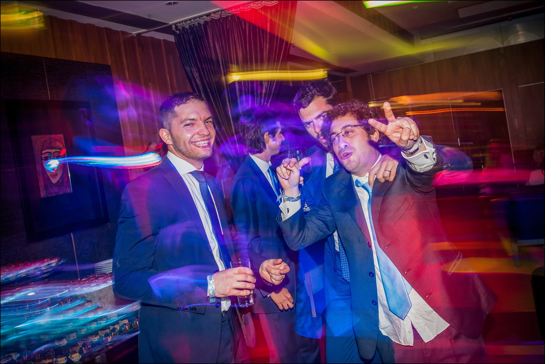 Wedding guests dancing night away Cloud 9 Sky Bar Prague