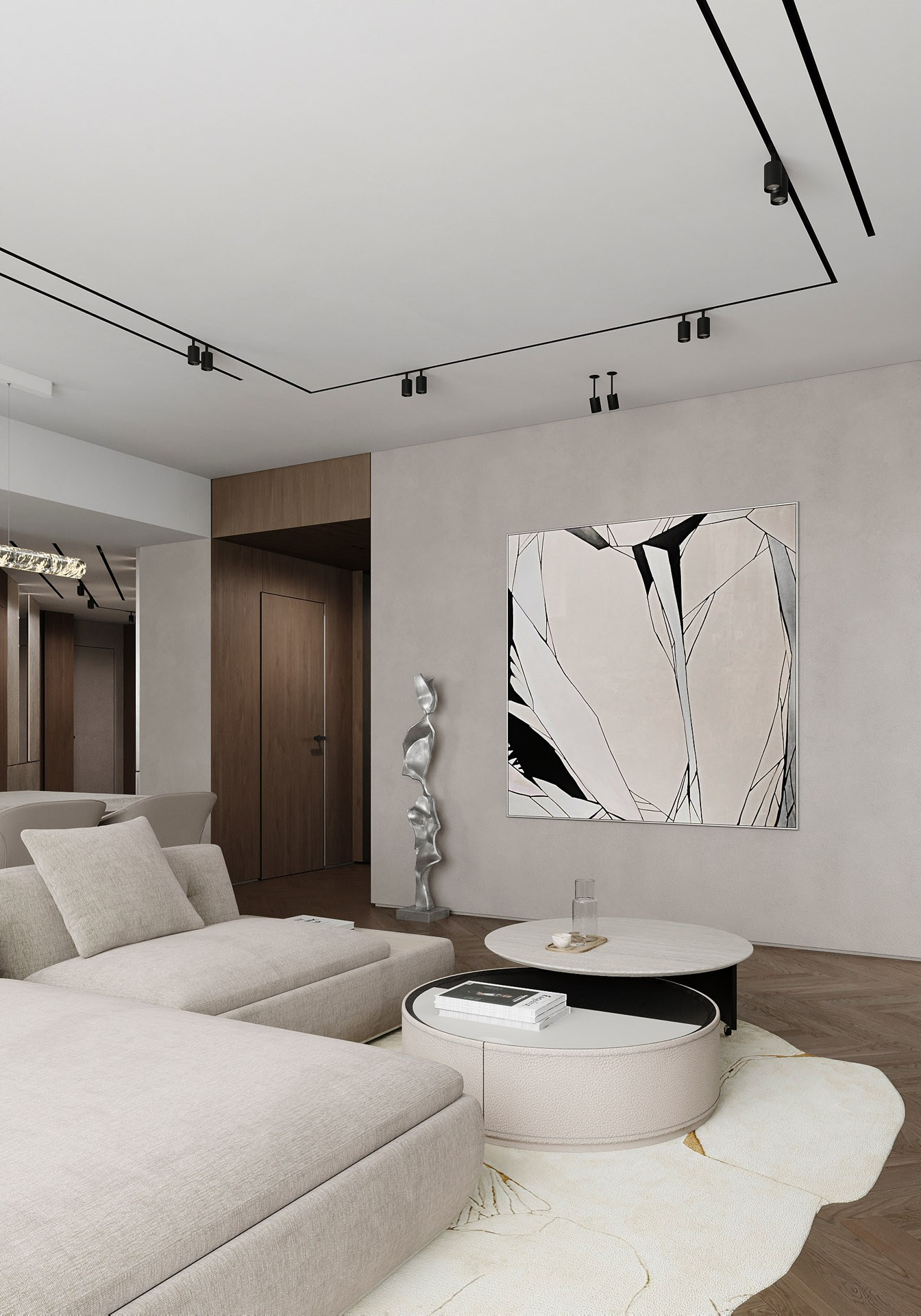 APARTMENT WITH BURJ KHALIFA VIEW. Дизайн интерьера и 3D-визуализация | AB Design Buro