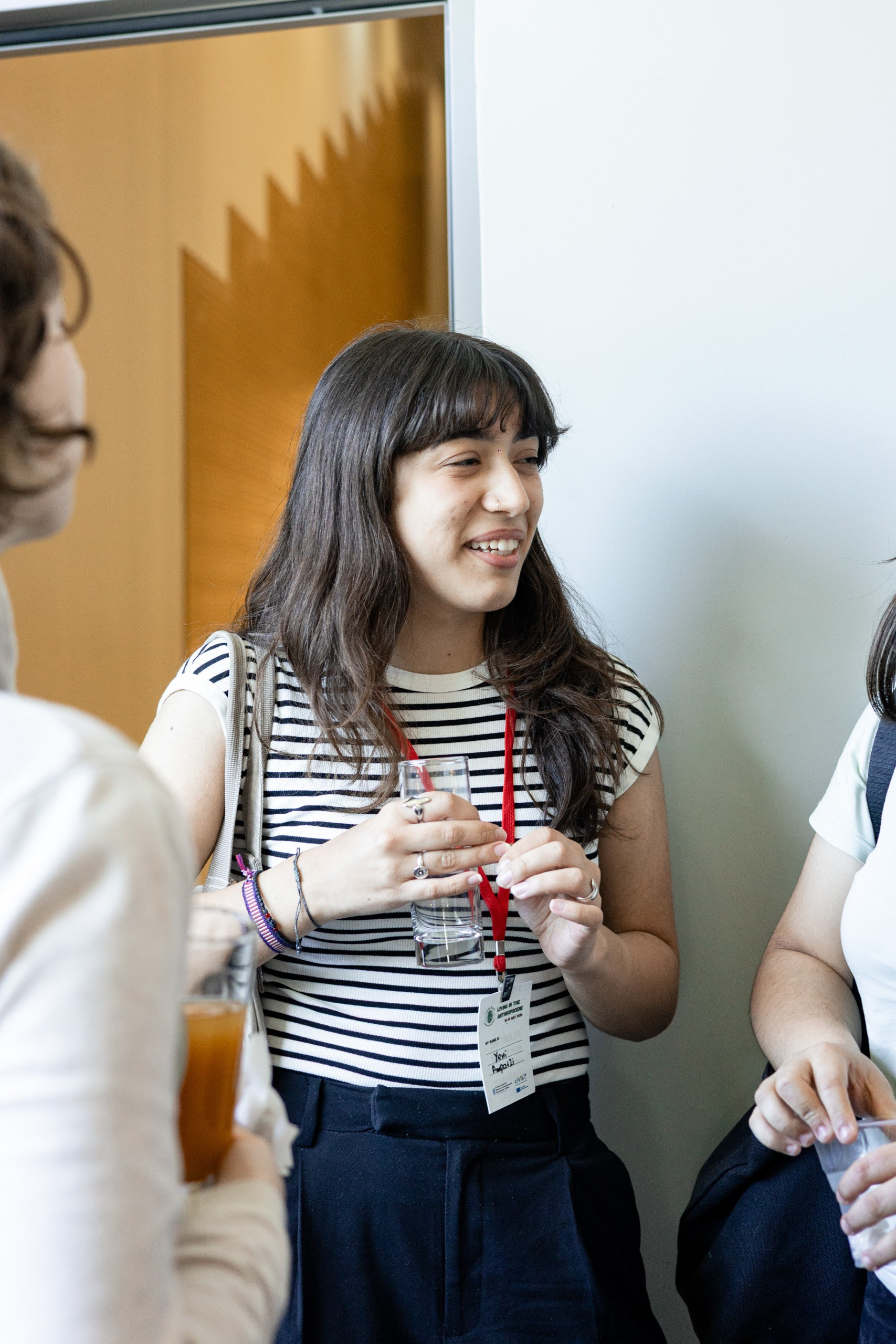 Portrait of a student during an academic conference