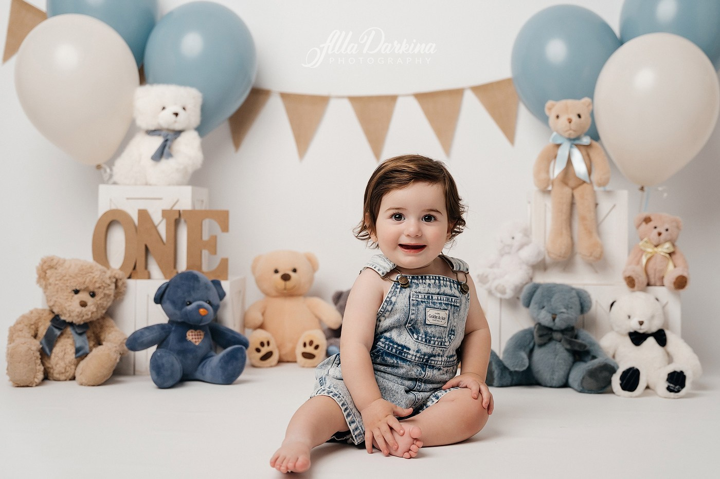 Teddy bear cake smash session. Newborn and family photographer. Hills District. Sydney