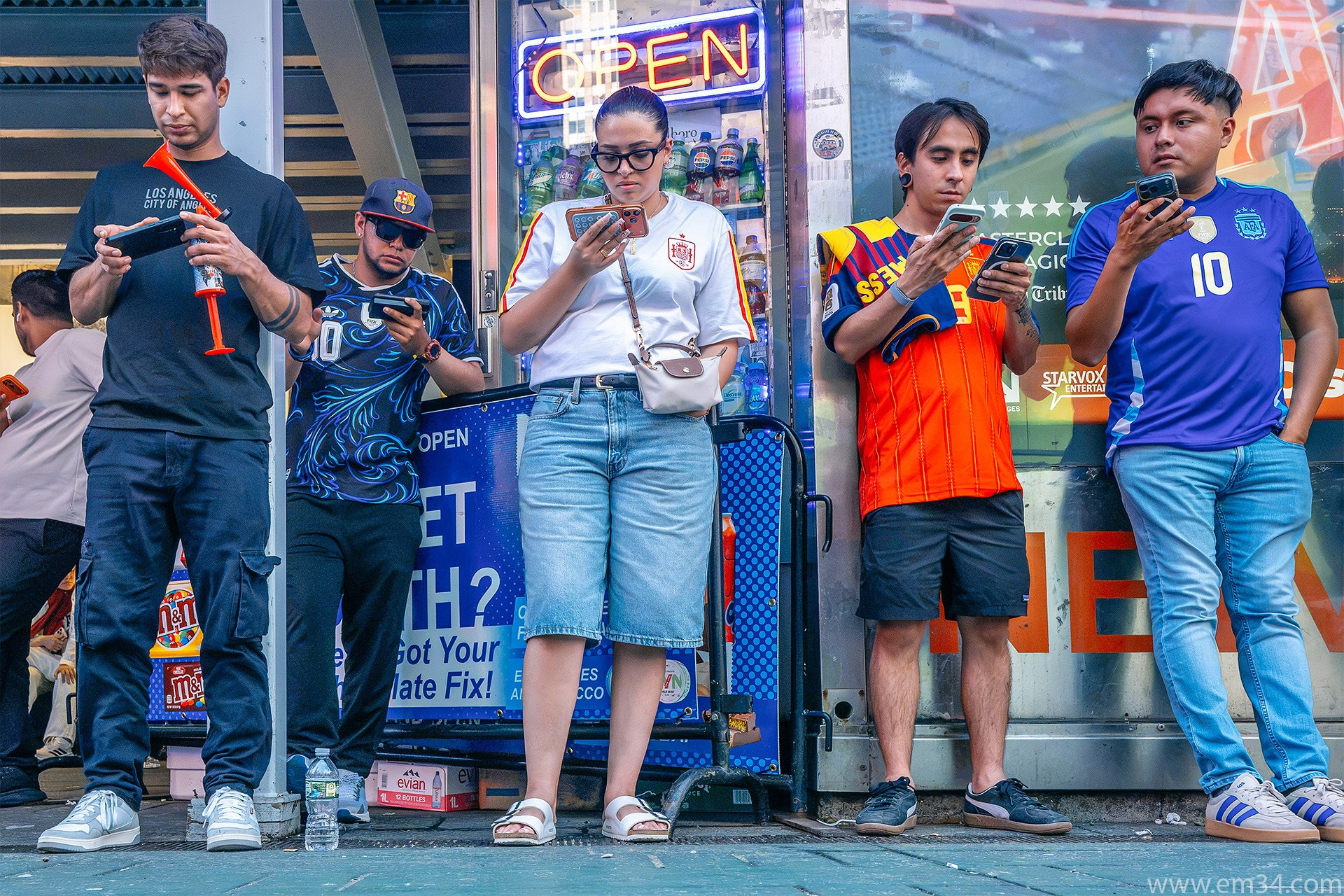 Spain vs Argentina Fans in Times Square | Street Photography by Emin Kuliyev