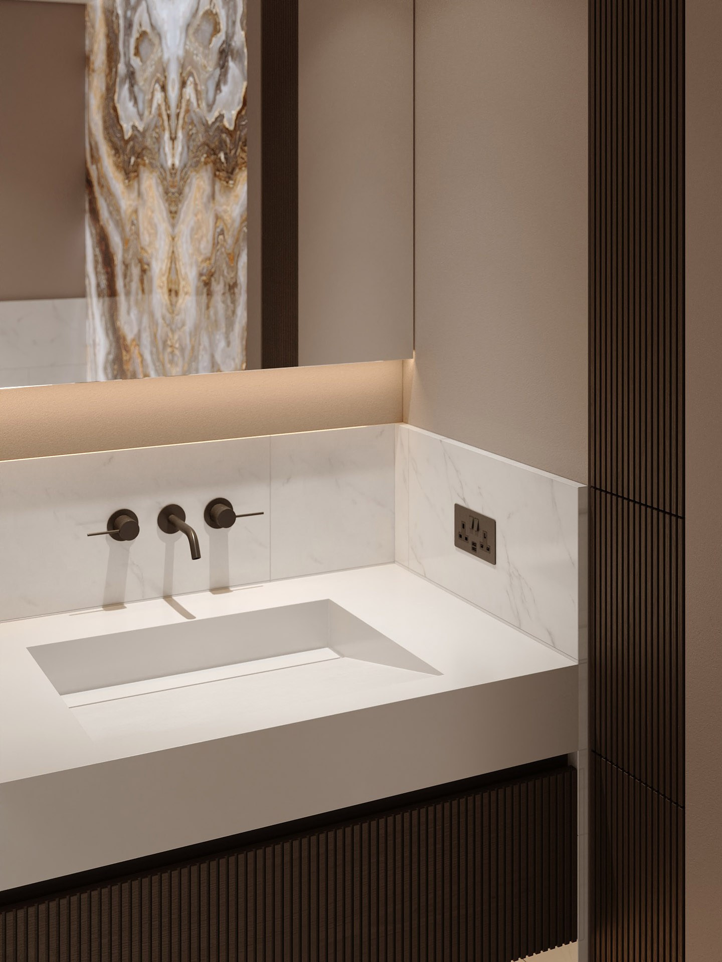 APARTMENT ON PALM JUMEIRAH IN DUBAI. Дизайн интерьера и 3D-визуализация | AB Design Buro