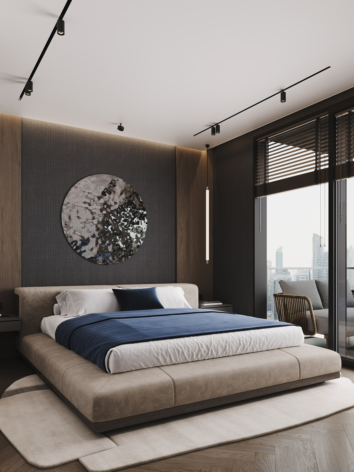 APARTMENT WITH BURJ KHALIFA VIEW. Дизайн интерьера и 3D-визуализация | AB Design Buro