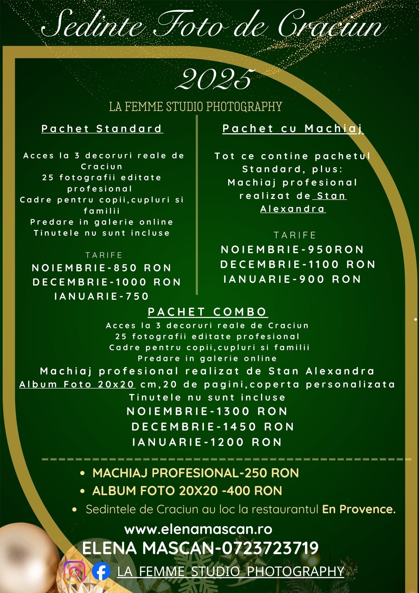 Ședințe Foto de Crăciun 2025 – La Femme Studio Photography Constanța. Elena Mascan – Fotograf newborn, maternitate, portret, smash the cake & branding personal | La Femme Studio Photograpy|Constanţa