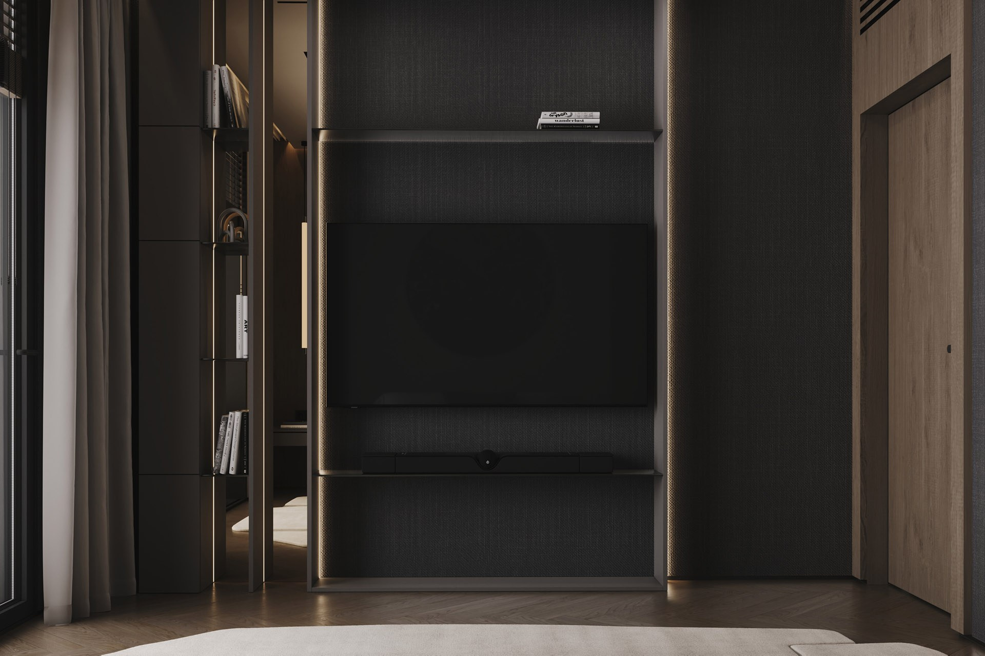 APARTMENT WITH BURJ KHALIFA VIEW. Дизайн интерьера и 3D-визуализация | AB Design Buro