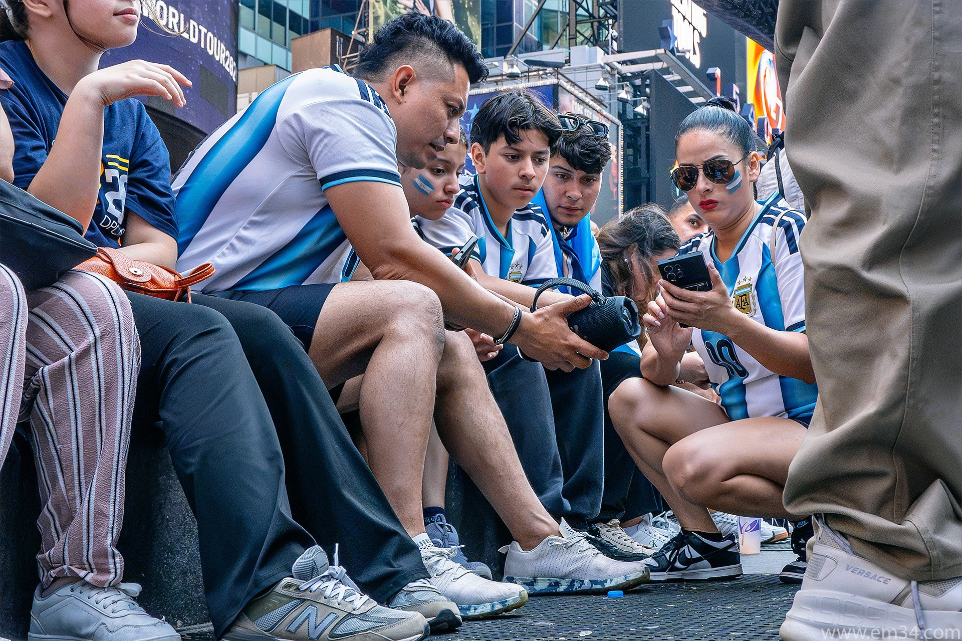 Spain vs Argentina Fans in Times Square | Street Photography by Emin Kuliyev